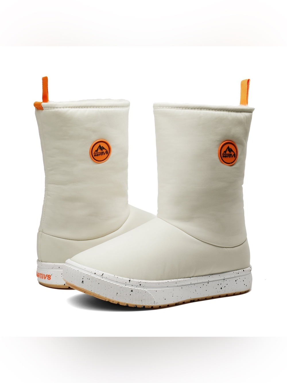 Nortiv 8 Women's Lightweight Snow Winter Boots in beige,11